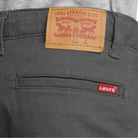 Levi's Boy’s Cargo Shorts Straight Leg Stretch Adjustable Waist Gray Size 10 NWT - Picture 9 of 9